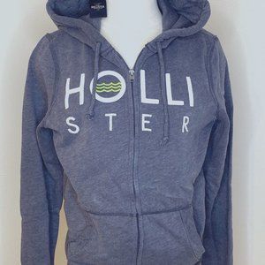 Hollister Men's Applique Logo Full-Zip Hoodie S Small